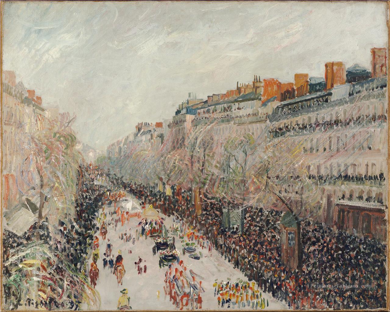 mardi gras sur les boulevards 1897 Camille Pissarro Peintures à l'huile